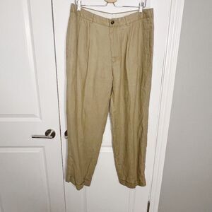 Brooks Brothers 346 100% Linen Trouser Pants Classic Fit Size 36 X 30